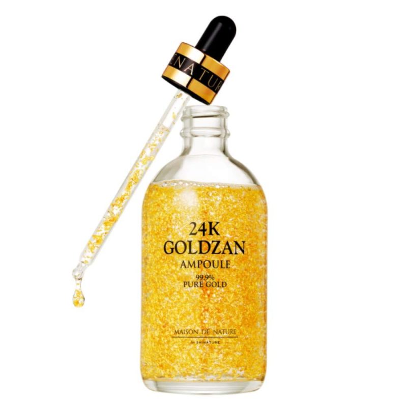 24K Goldzan Facial Serum Ampoule Pure Gold 99.9% Maison De Nature 100 ml Made in Korea. - Image 6