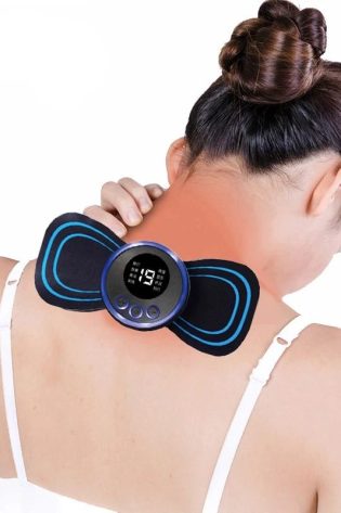 EMS Mini Electric Neck Back Body Massager Cervical Electric Neck Back Massager Muscle Therapy Pressure Pain