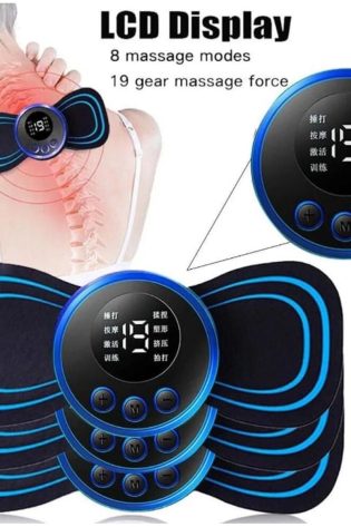 EMS Mini Electric Neck Back Body Massager Cervical Electric Neck Back Massager Muscle Therapy Pressure Pain