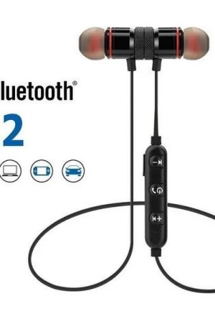 Magnetic Bluetooth Wireless Stereo In Ear Sports Handfree Earphone ORIGINAL MAGNETIC BLUETOOTH HANDSFREE WIRELESS HANDFREE