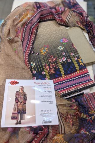 Khaadi Doriya Collection 3 Pcs Lawn | Unstitched Fabric Casual Wear