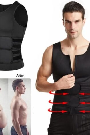 Men Body Shaper Fitness Neoprene Sauna Vest Waist Trainer Double Belt Sweat Shirt Corset Top Abdomen Slimming Shapewear Fat Burn Jacket Hot Shapers