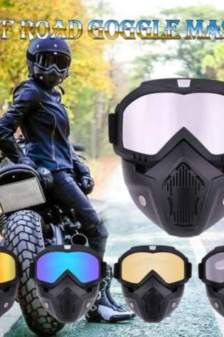 Motorcycle Protective Goggles Bike Face Mask, Off Road Goggle Mask (random Color)