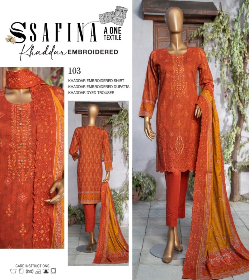 SAFINA 💯 ORIGINAL EMBROIDERED KHADDAR - Image 8