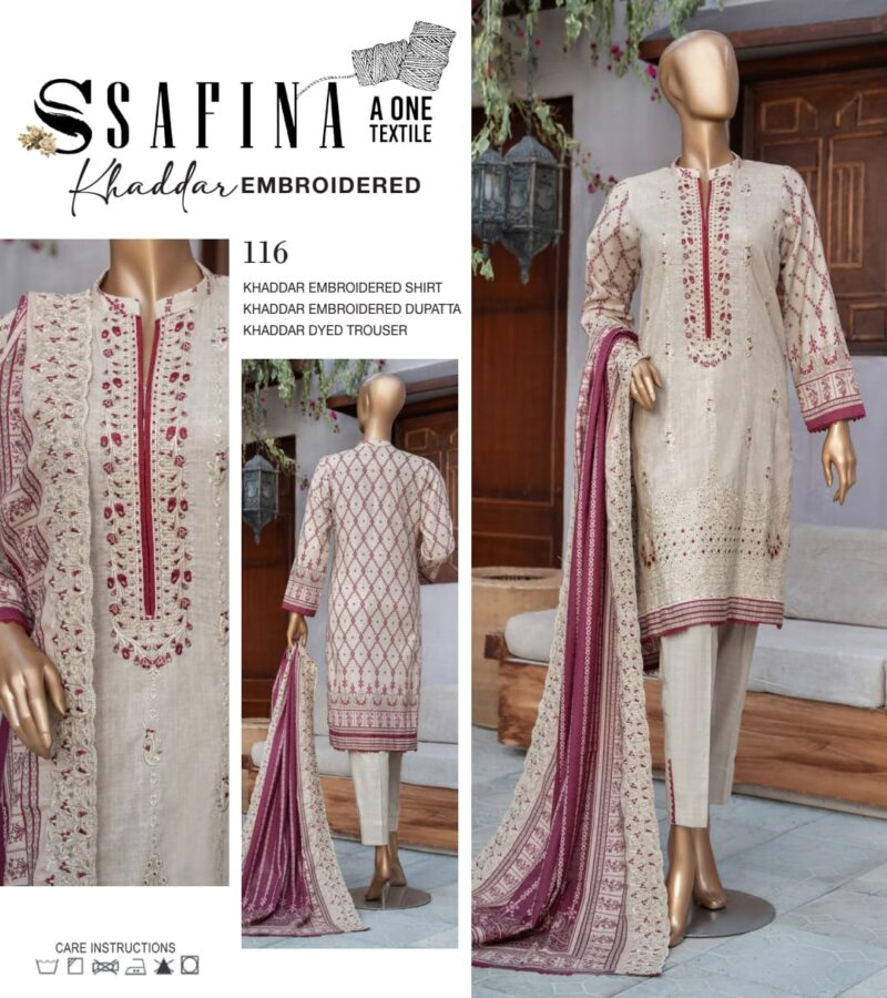 SAFINA 💯 ORIGINAL EMBROIDERED KHADDAR