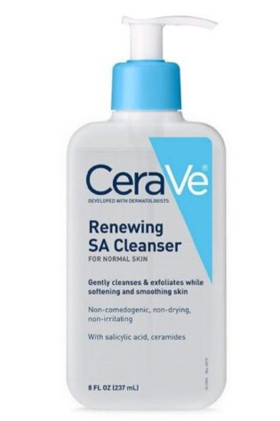 Cerave Renewing Sa Facial Cleanser For Skin Smoothness, Refines Skin Texture, Deeply Nourishing