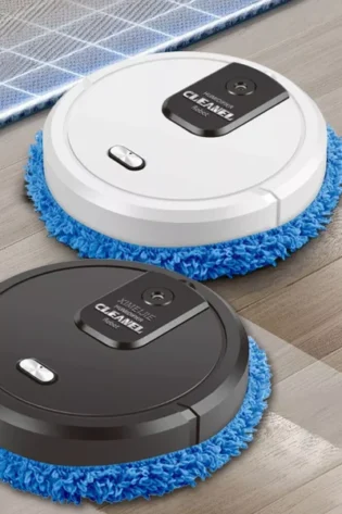 3 In 1 Electric Sweeper Floor Mop Cordless Vacuum Robot With Wet Dry Mopping Smart Spray Mini Washing Cleaners For Home Cleaning (random Color)
