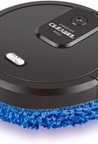 3 In 1 Electric Sweeper Floor Mop Cordless Vacuum Robot With Wet Dry Mopping Smart Spray Mini Washing Cleaners For Home Cleaning (random Color)
