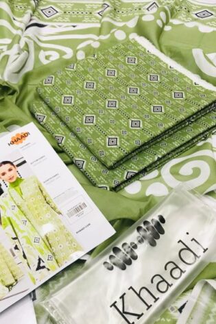 Khaadi Brand  3 Piece Digital Printed Lawn Unstitched Suit New Collection 2025 For Womens