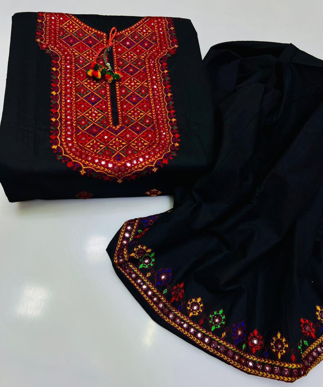 Presenting Balochi Handmade-Style Cotton Embroidered - Image 4