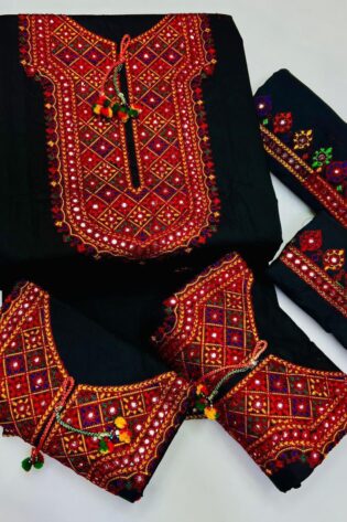 Presenting Balochi Handmade-Style Cotton Embroidered