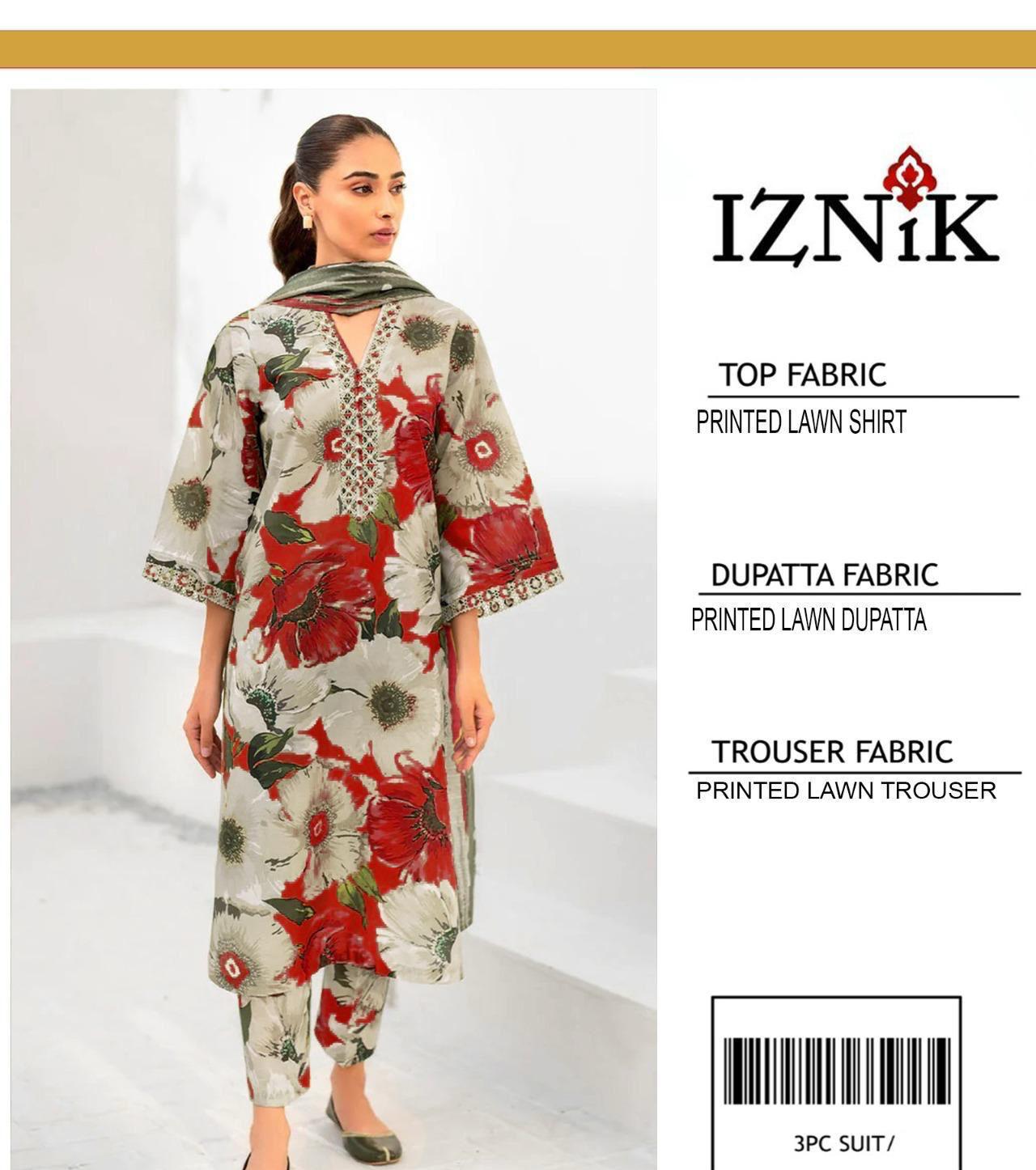 PRESNETING IZNIK BRAND LUXURY PRIMEIUM LAWN VOL - Image 10