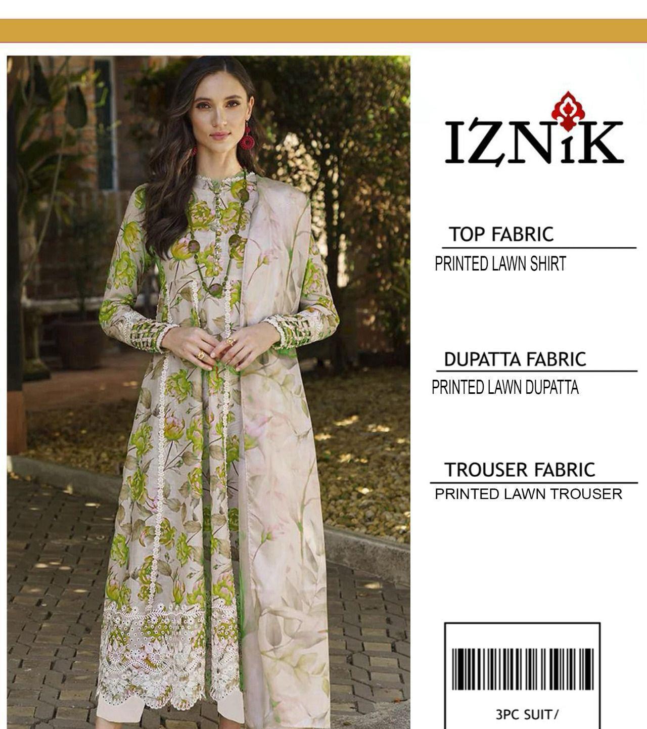 PRESNETING IZNIK BRAND LUXURY PRIMEIUM LAWN VOL - Image 8